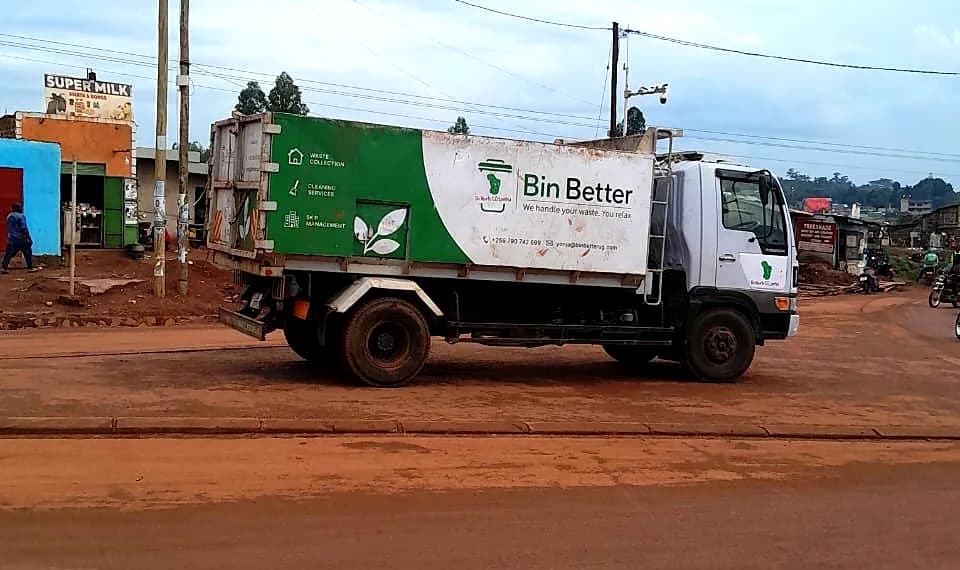 A Bin Better truck on Kireka Road
